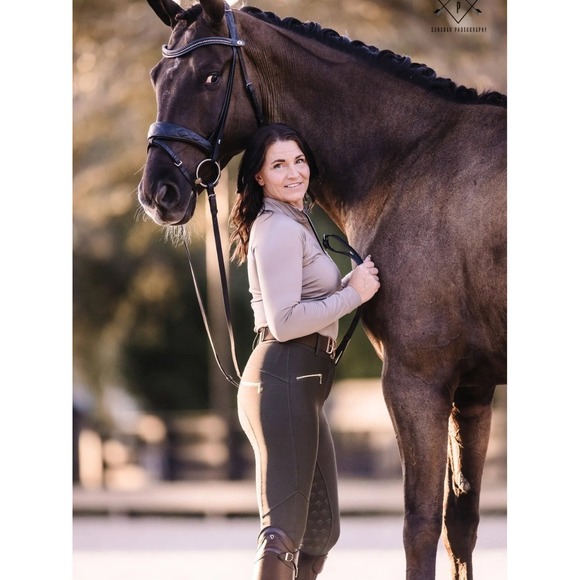 Starbound Pants - Starbound Equestrian Riding Breeches Womens L Black Full Seat Grip Horse Pants